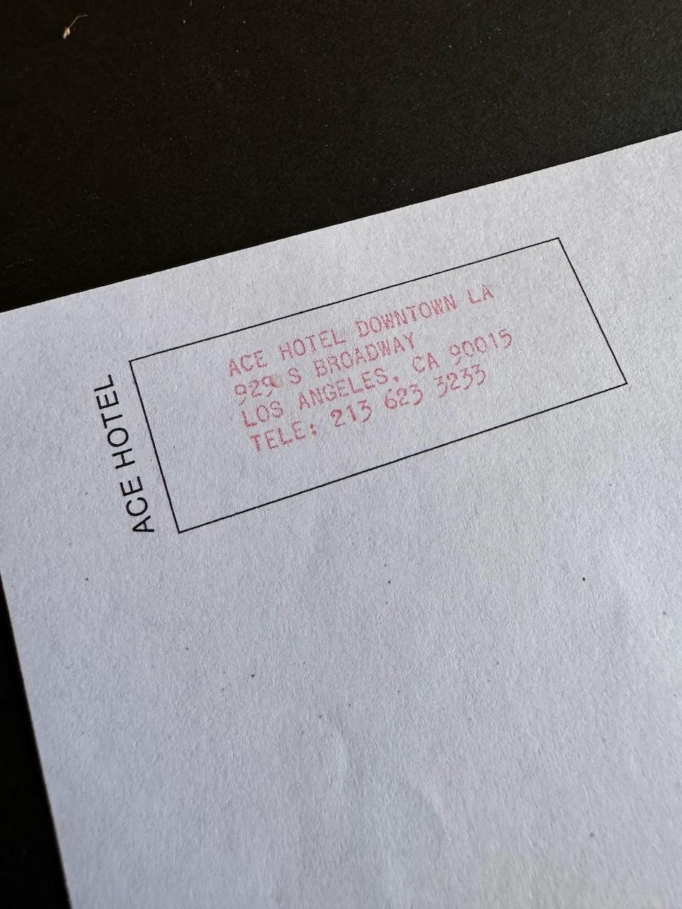 Ace Hotel LA stationery image 1