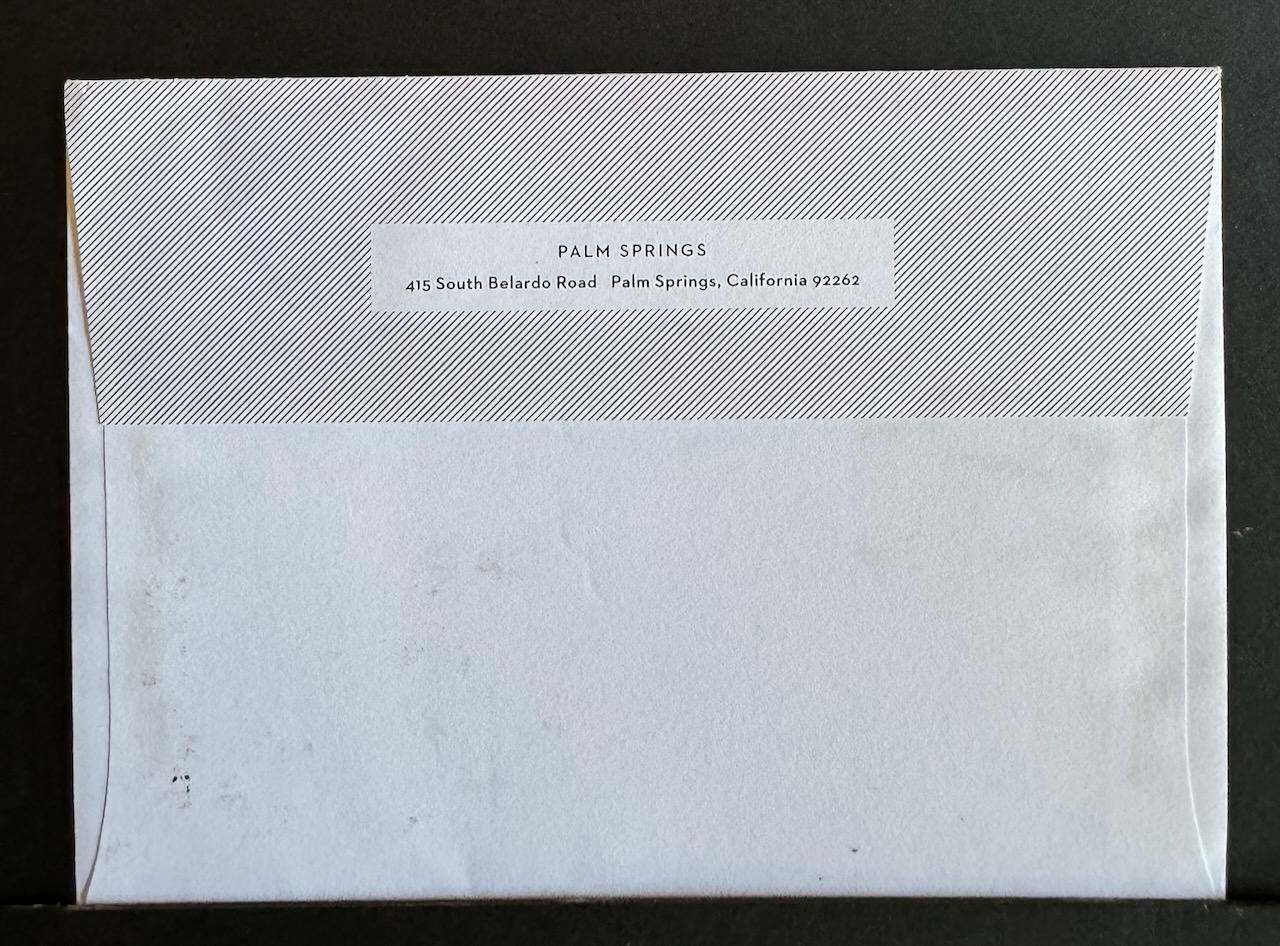 Avalon Hotel Palm Springs stationery image 3