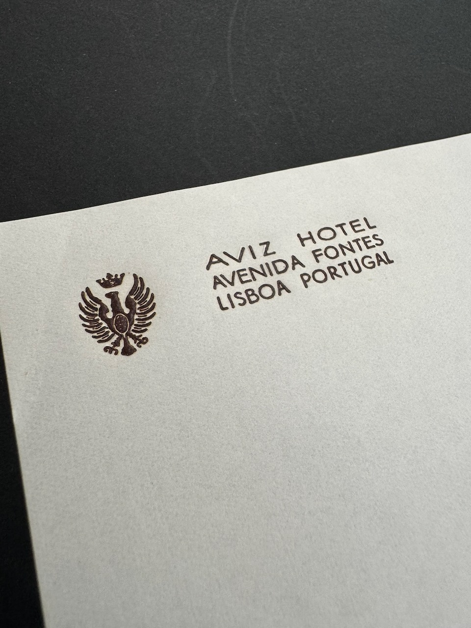 Aviz Hotel Lisbon stationery image 1