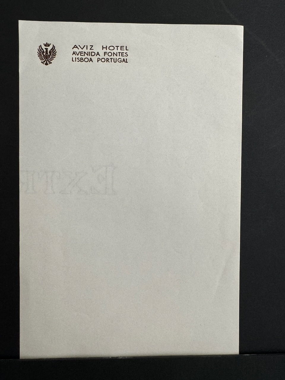 Aviz Hotel Lisbon stationery image 2