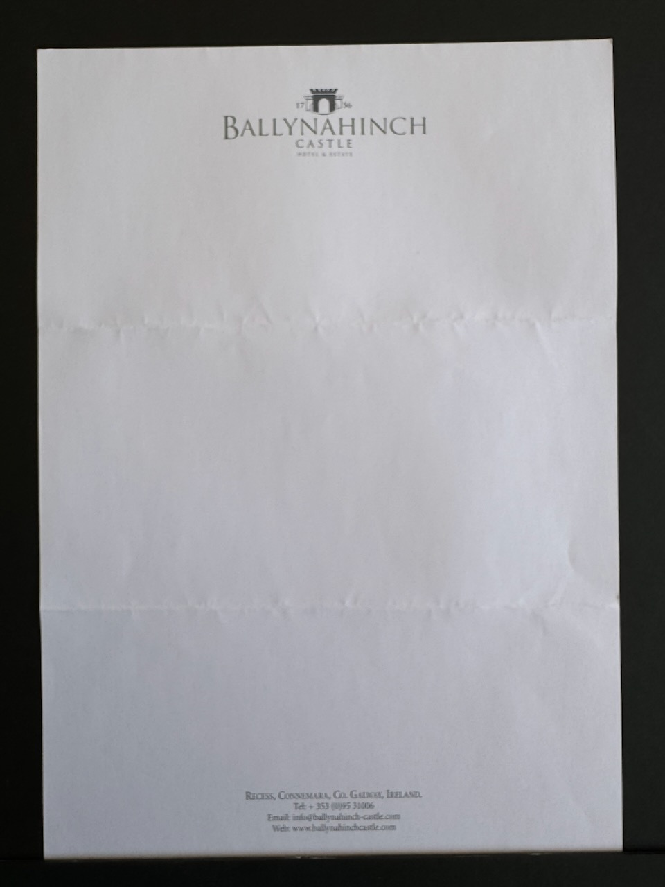 Ballynahinch Limerick stationery image 2