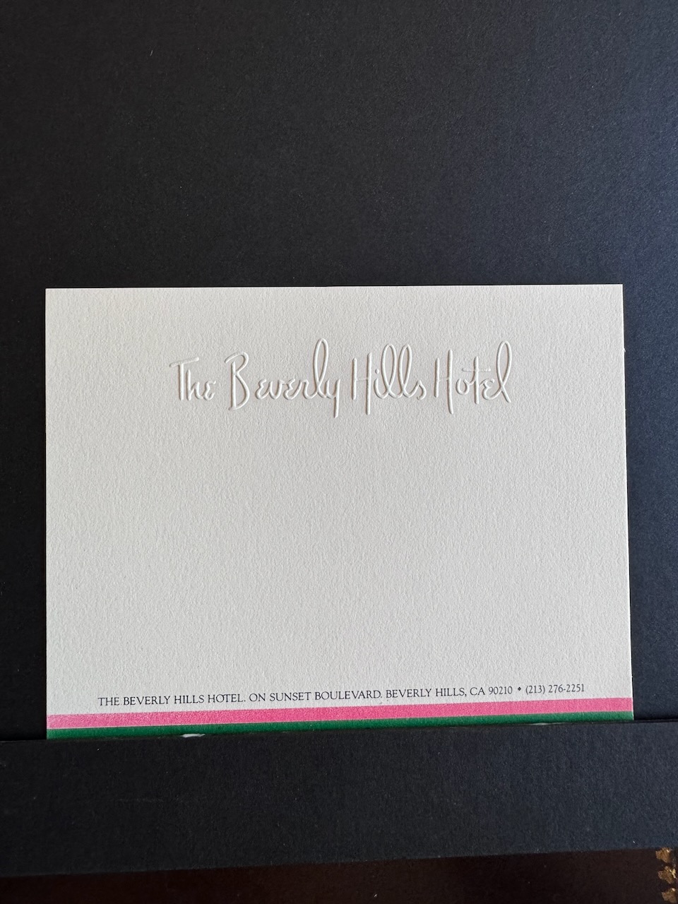 Beverly Hills Hotel stationery image 2