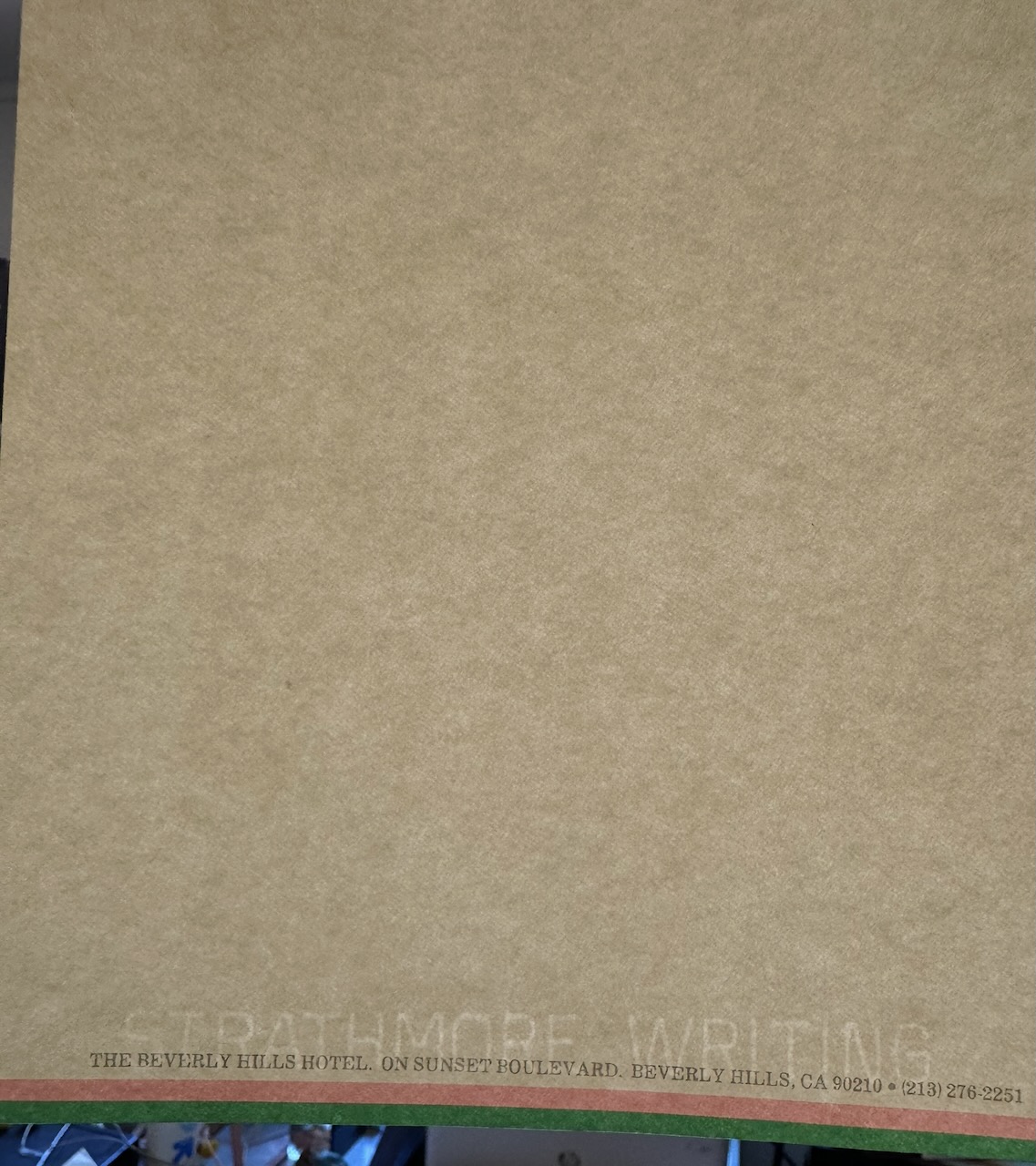 Beverly Hills Hotel stationery image 7