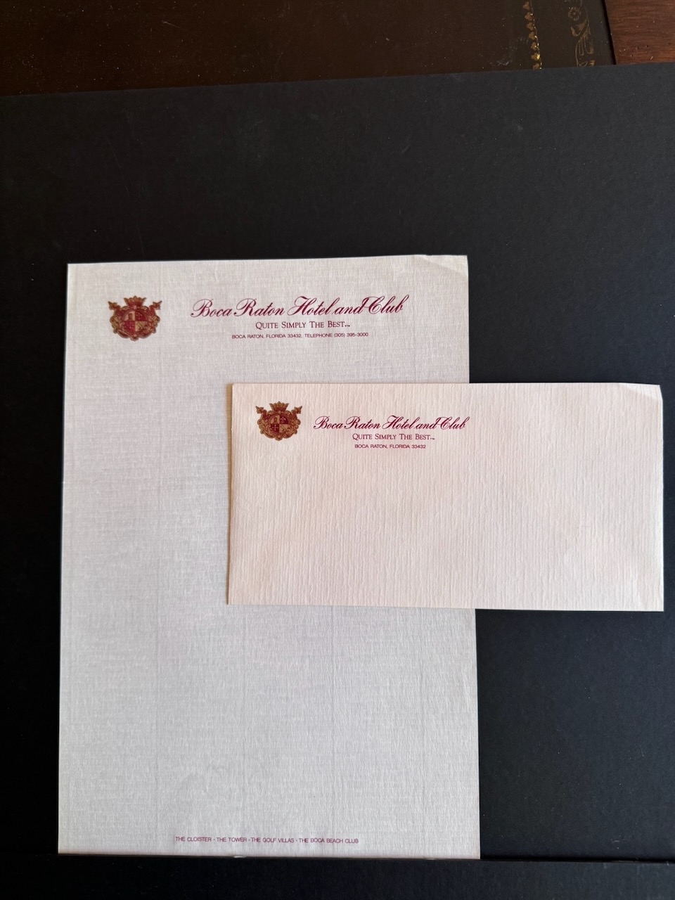 Boca Raton Hotel and Club stationery image 3