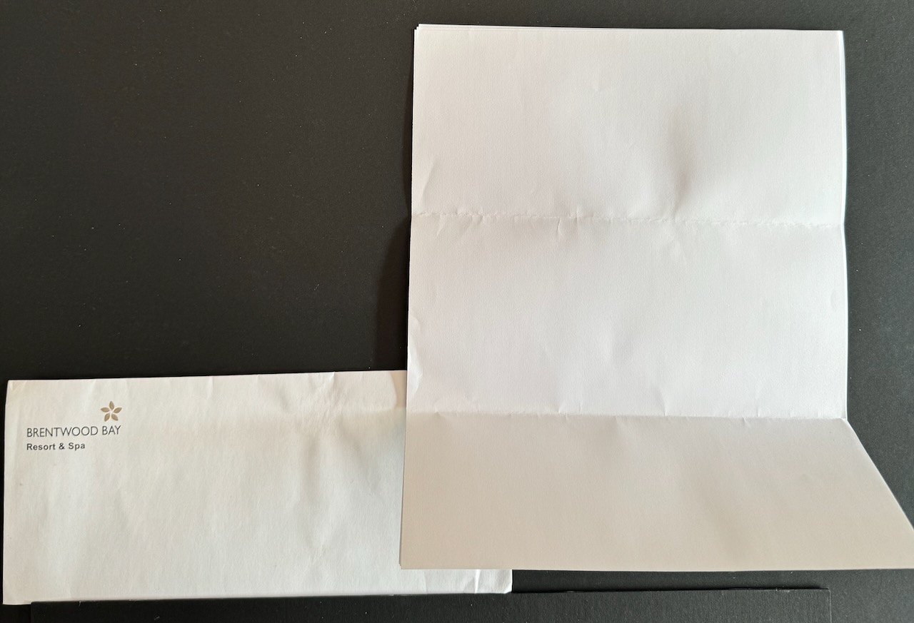 Brentwood Bay Resort British Columbia stationery image 3