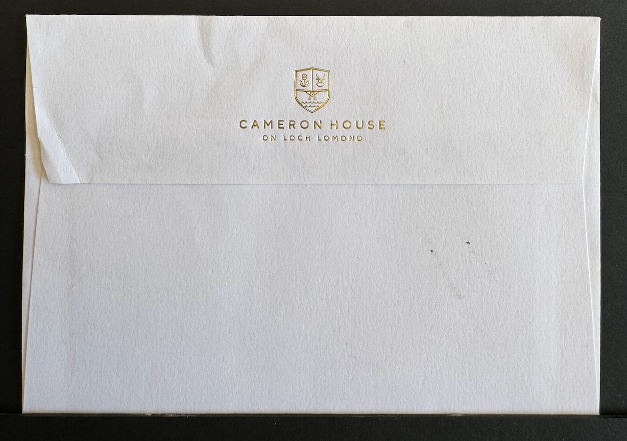 Cameron House Loch Lomond stationery image 7