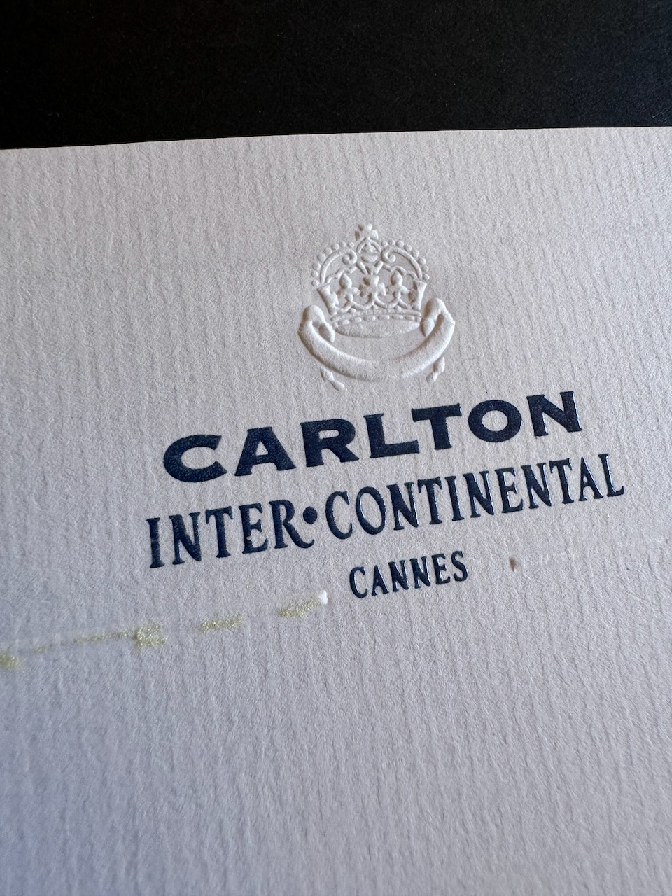 Carlton intercontinental Cannes stationery image 1