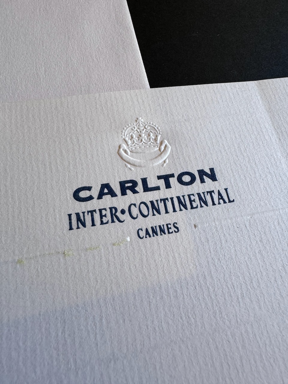 Carlton intercontinental Cannes stationery image 3