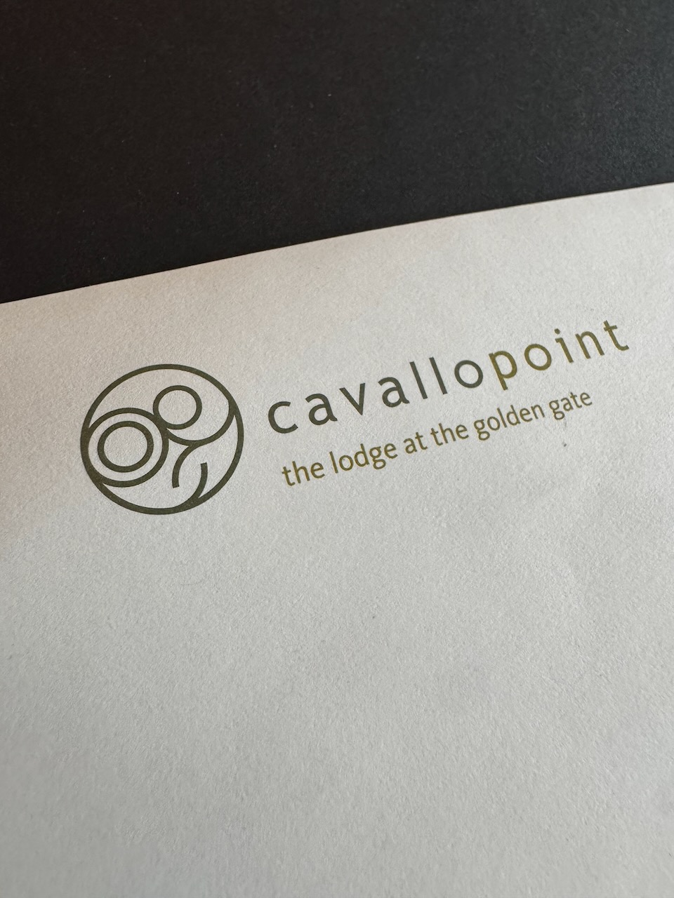Cavallo Point Inn SF stationery image 1