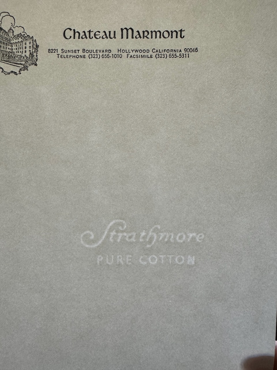 Chateau Marmont stationery image 3