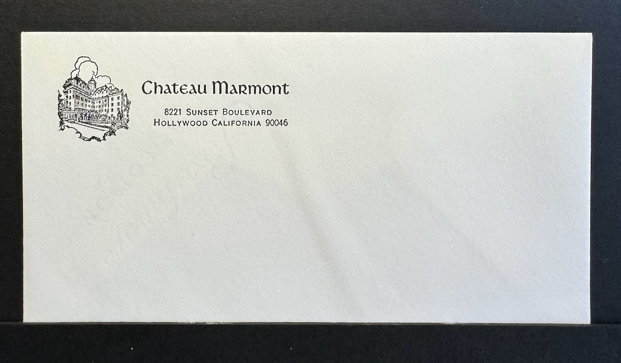 Chateau Marmont stationery image 5