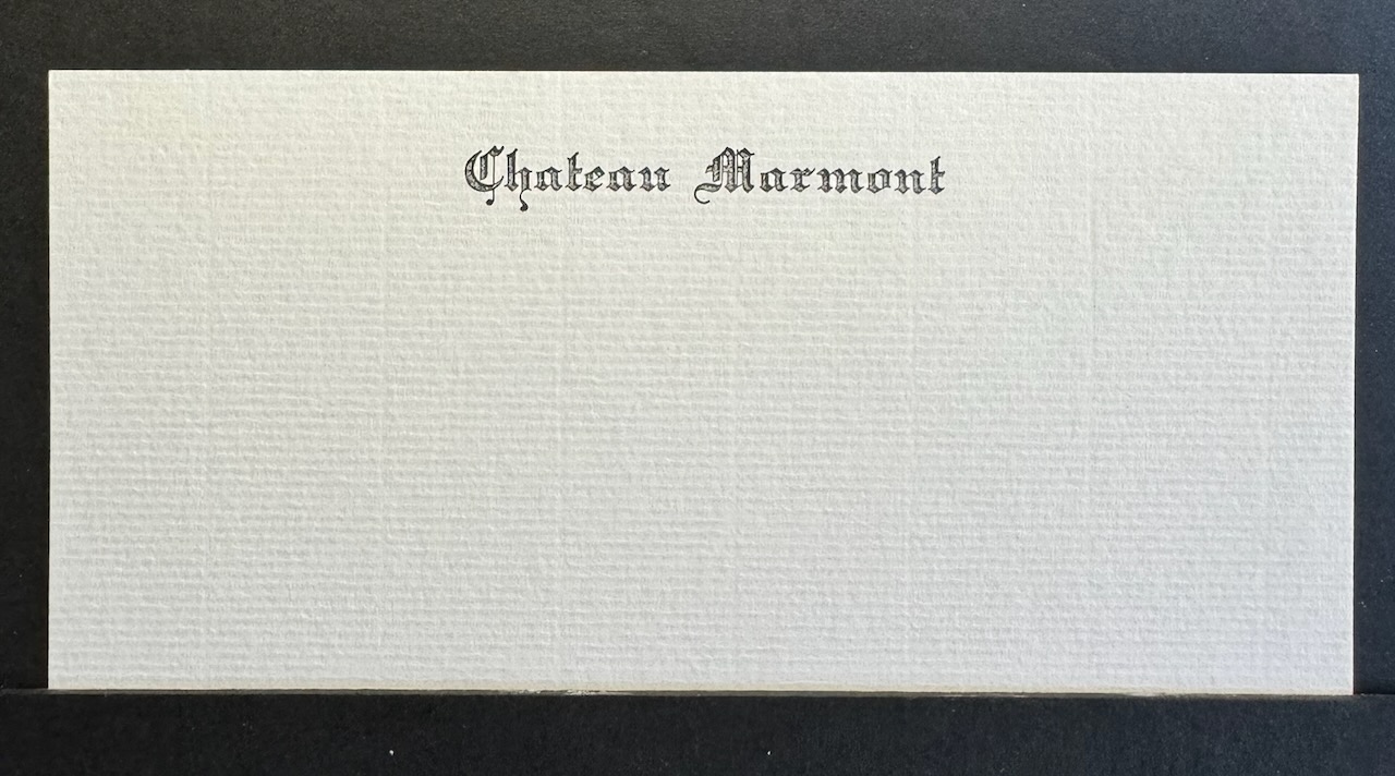 Chateau Marmont stationery image 6