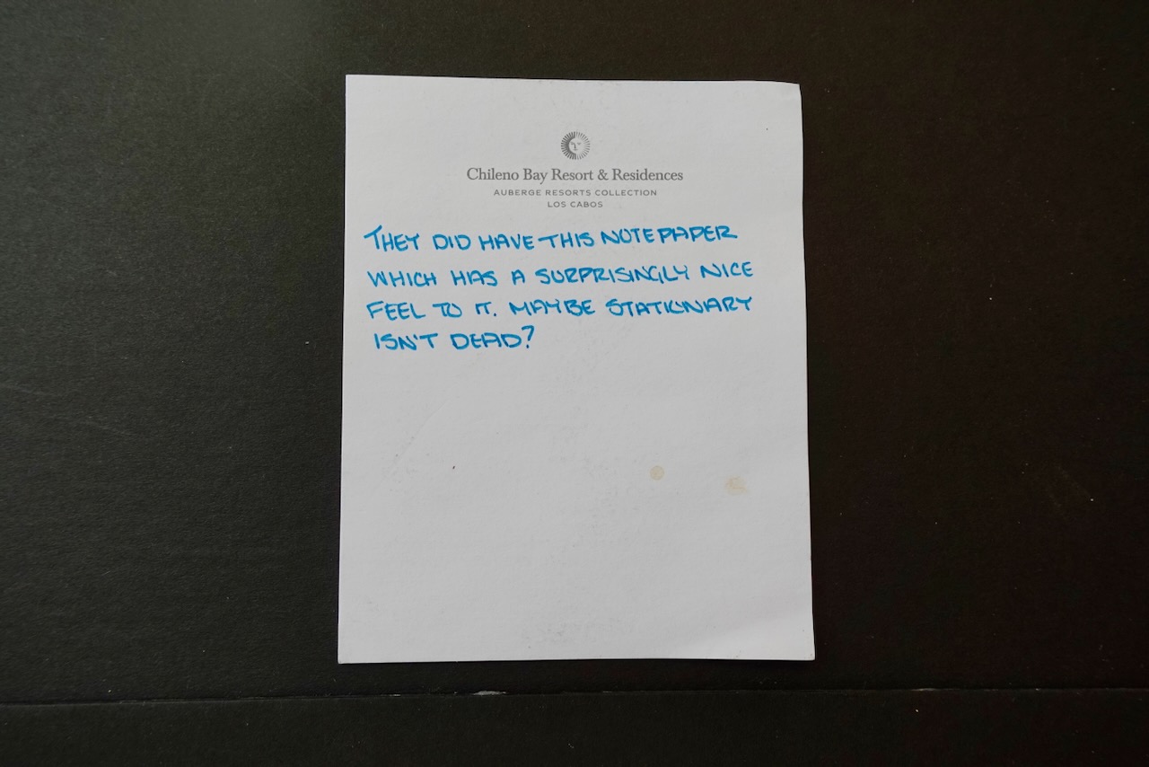 Chileno Bay Resort Los Cabos, Mexico stationery image 3