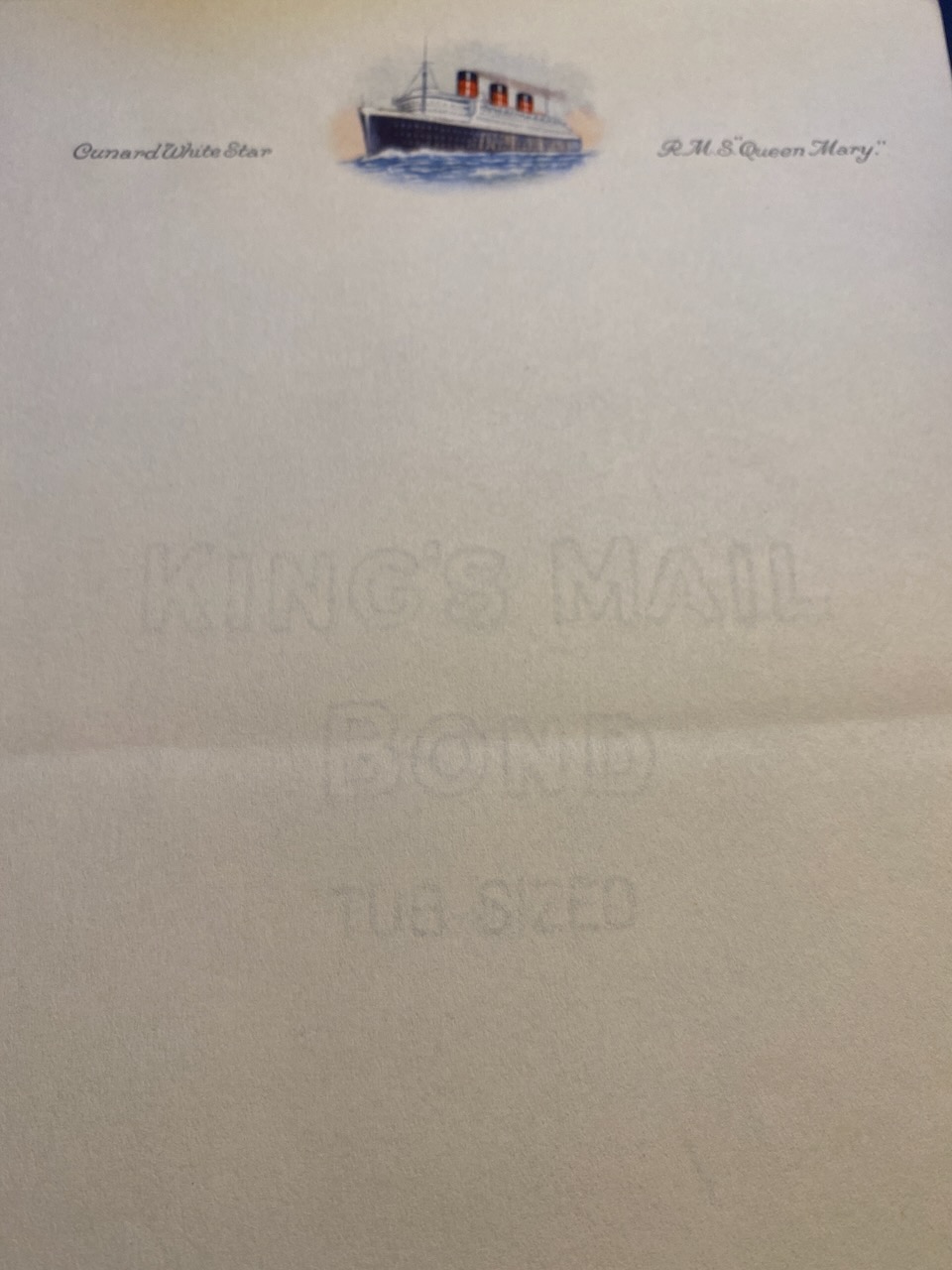 Cunard stationery image 2