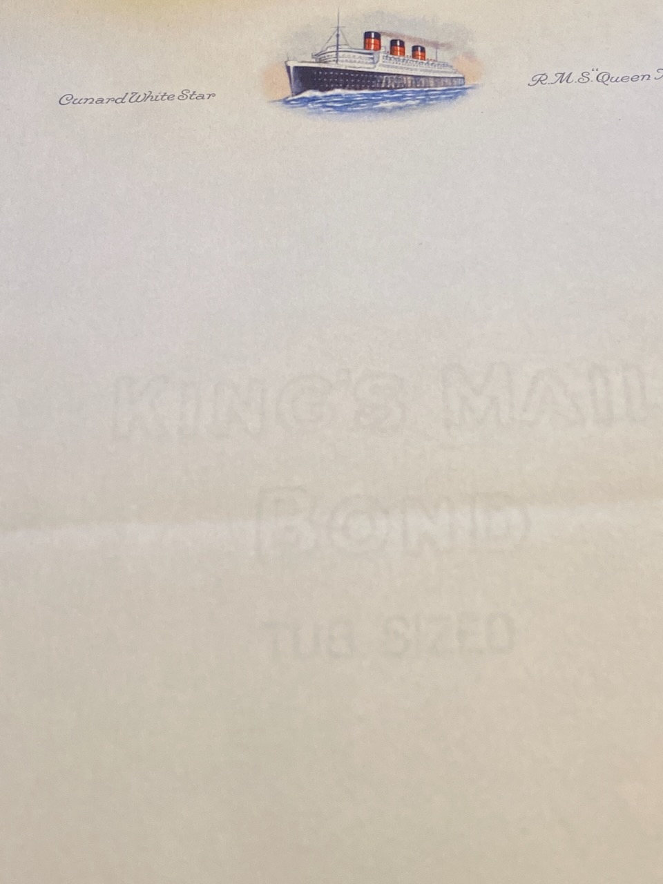 Cunard stationery image 3