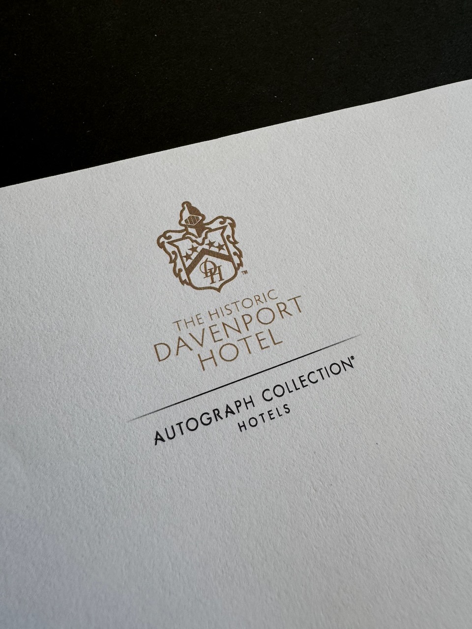 Davenport Hotel Spokane stationery image 1