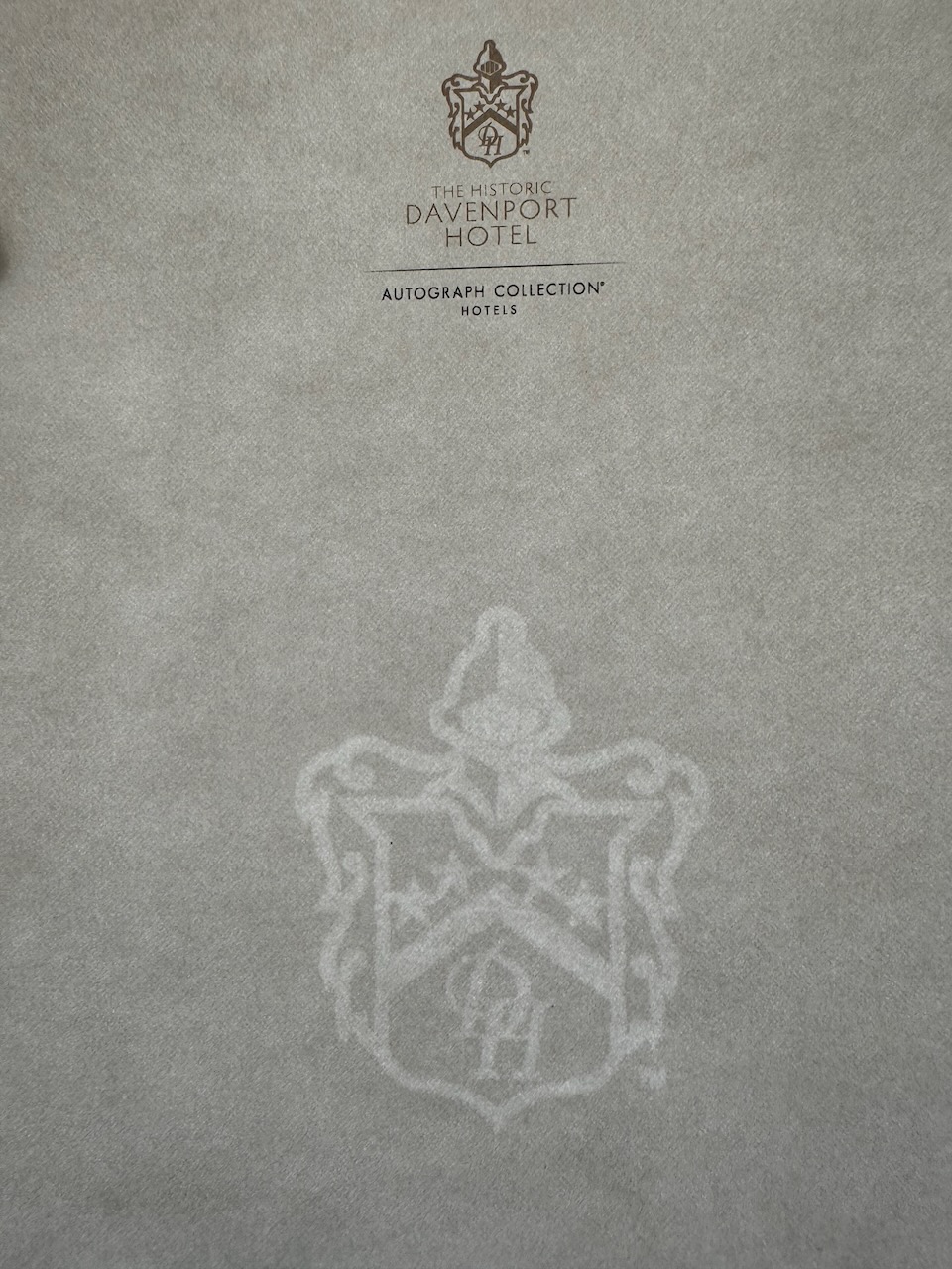 Davenport Hotel Spokane stationery image 3