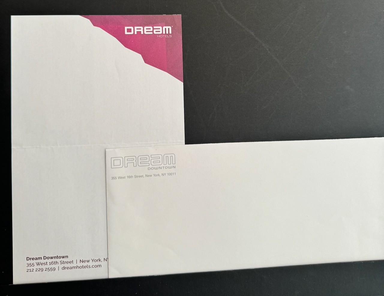 Dream Downtown NYC stationery image 3