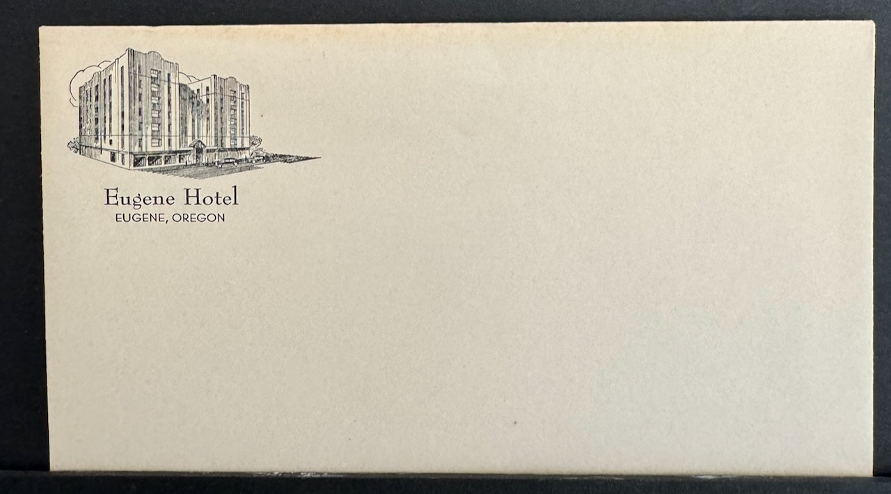 Eugene Hotel Eugene OR stationery image 6