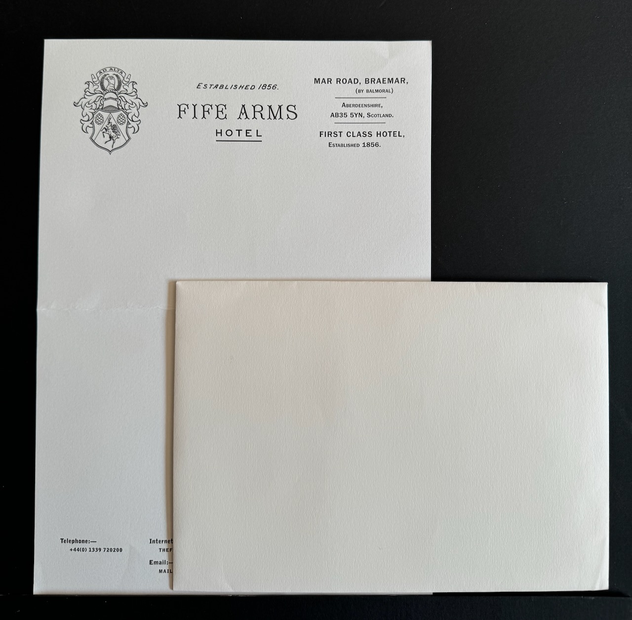Fife Arms Braemar stationery image 6