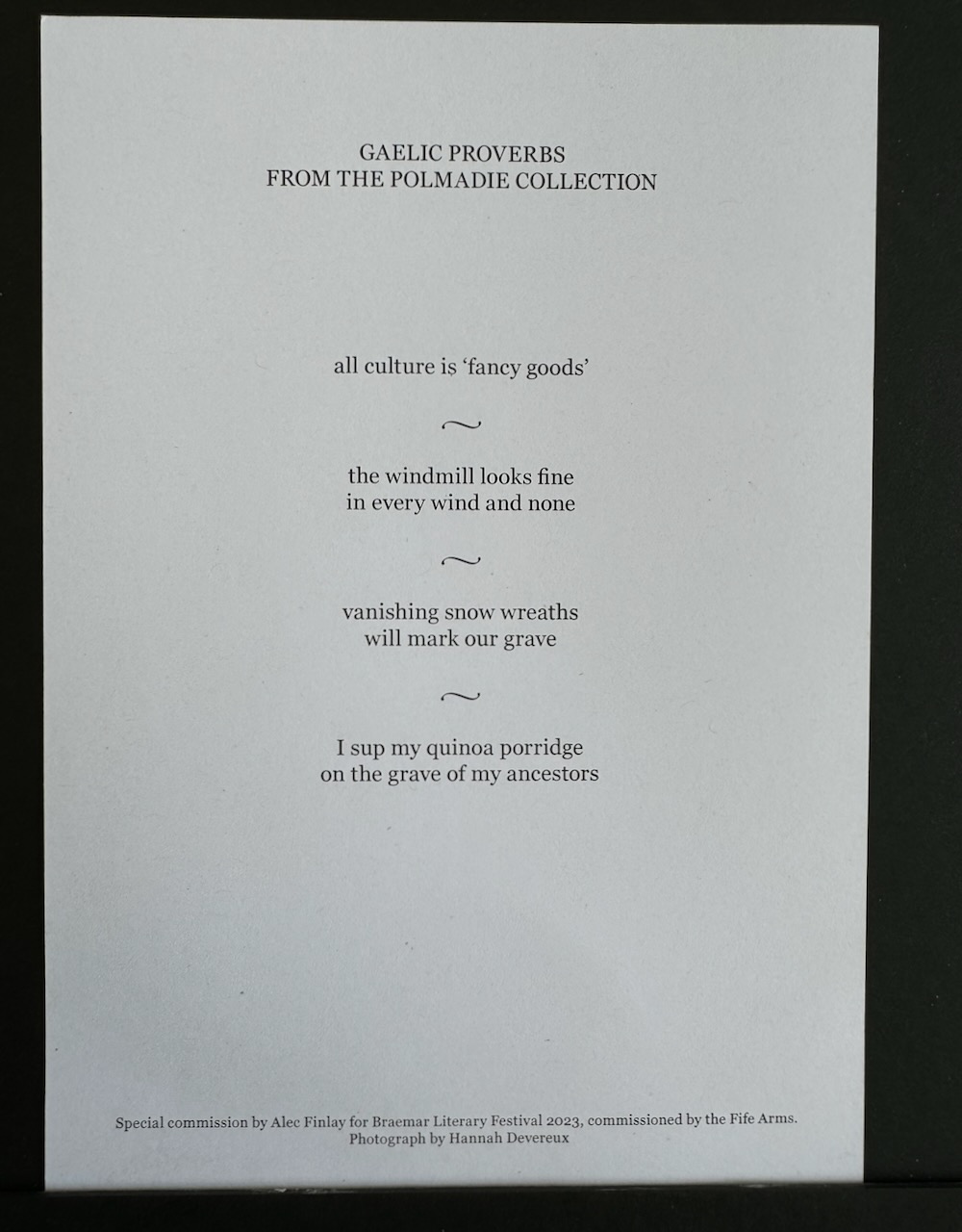 Fife Arms Braemar stationery image 18