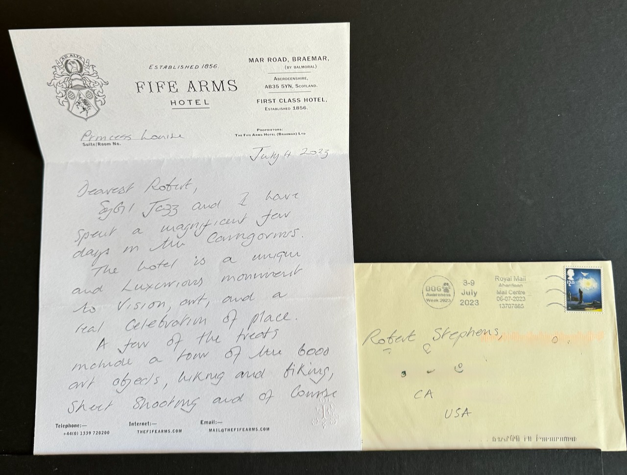 Fife Arms Braemar stationery image 21