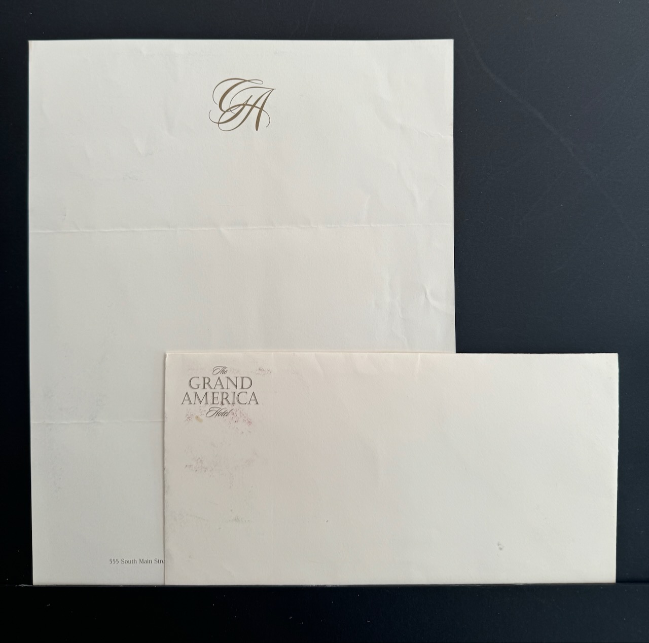 Grand America Hotel Salt Lake City stationery image 4