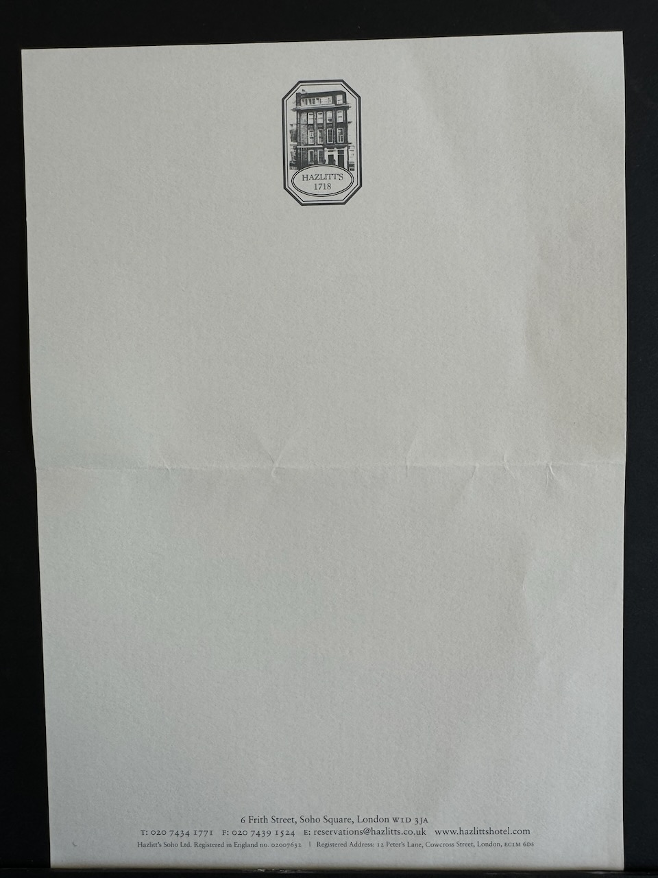 Hazlitt's SoHo stationery image 2