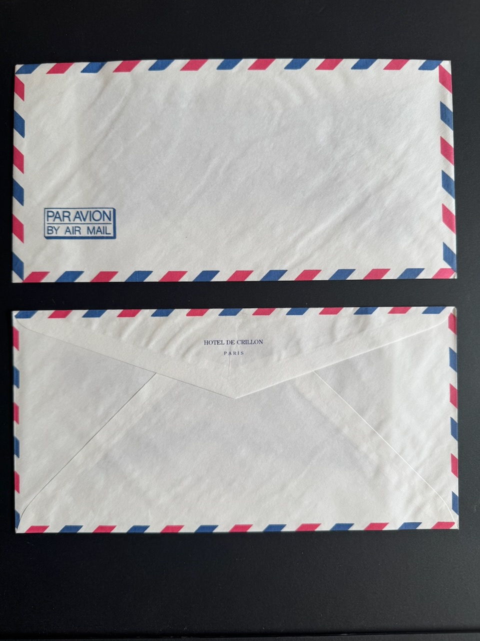 Hotel Crillon Paris stationery image 4