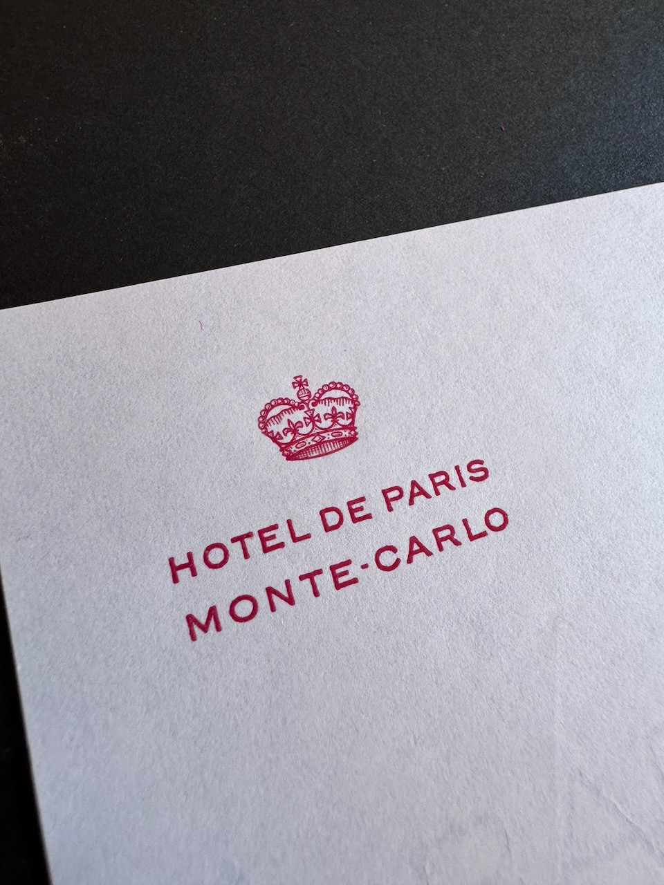 HOTEL DE PARIS MONTE-CARLO stationery image 1