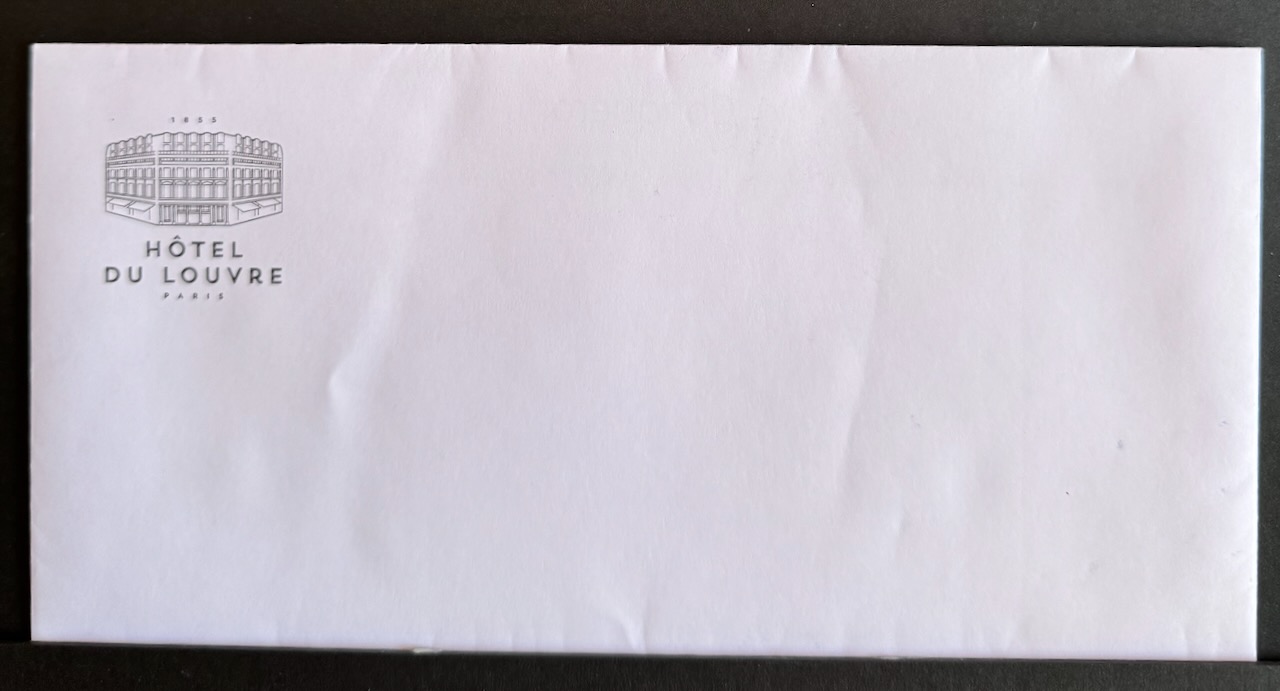 Hotel du Louvre Paris stationery image 3