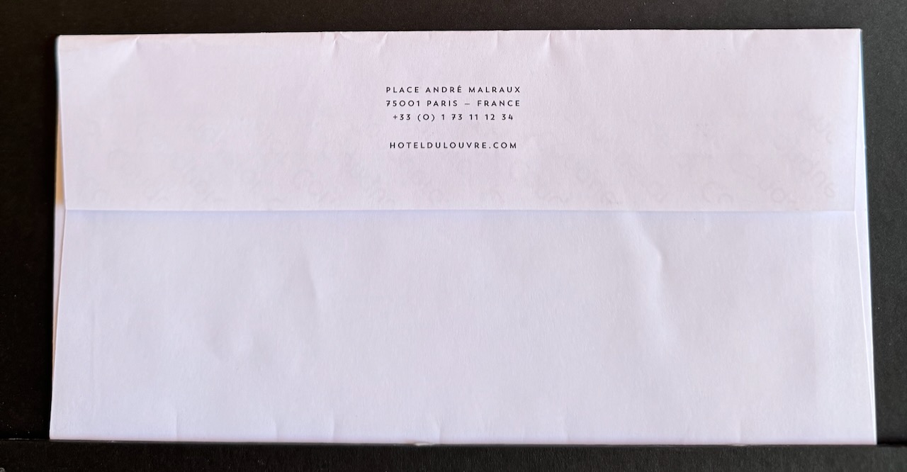 Hotel du Louvre Paris stationery image 4