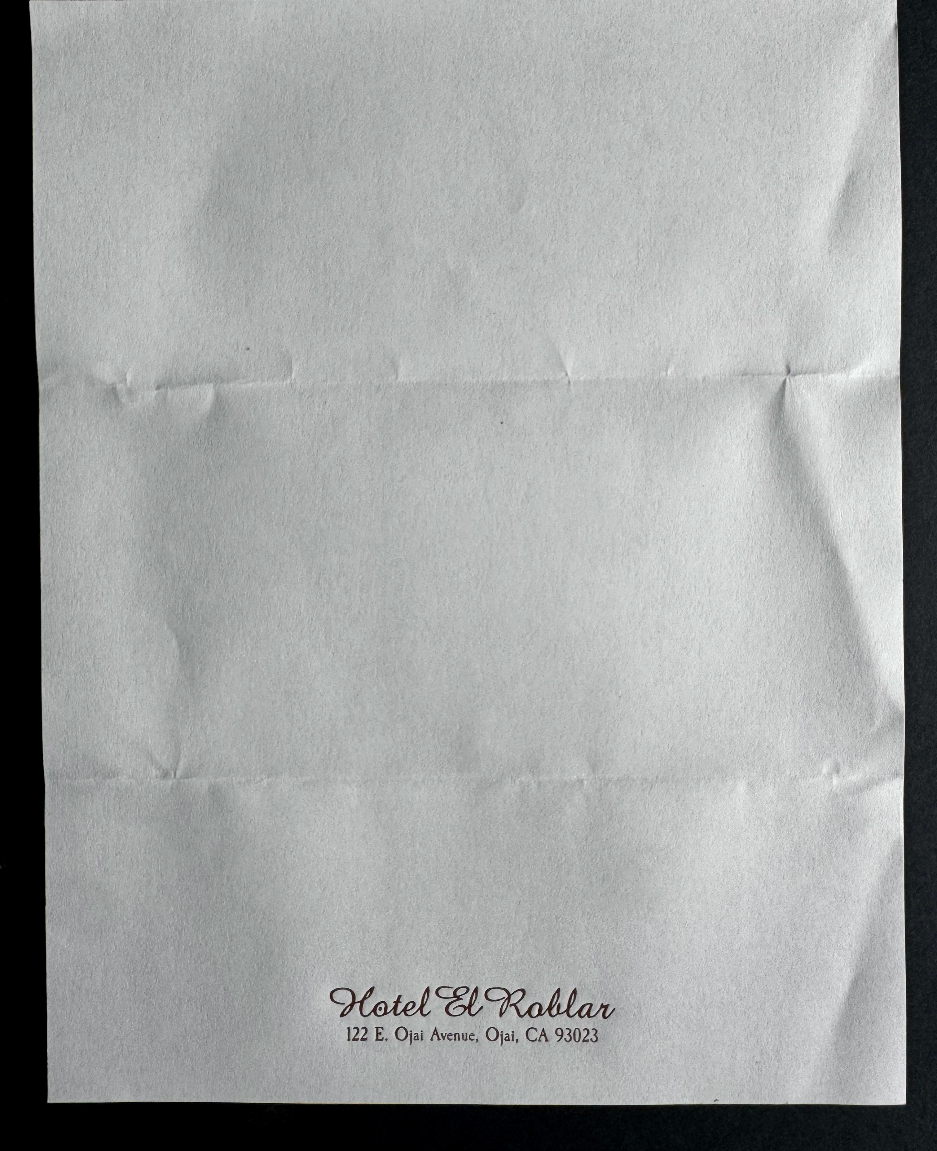 Hotel El Roblar stationery image 4