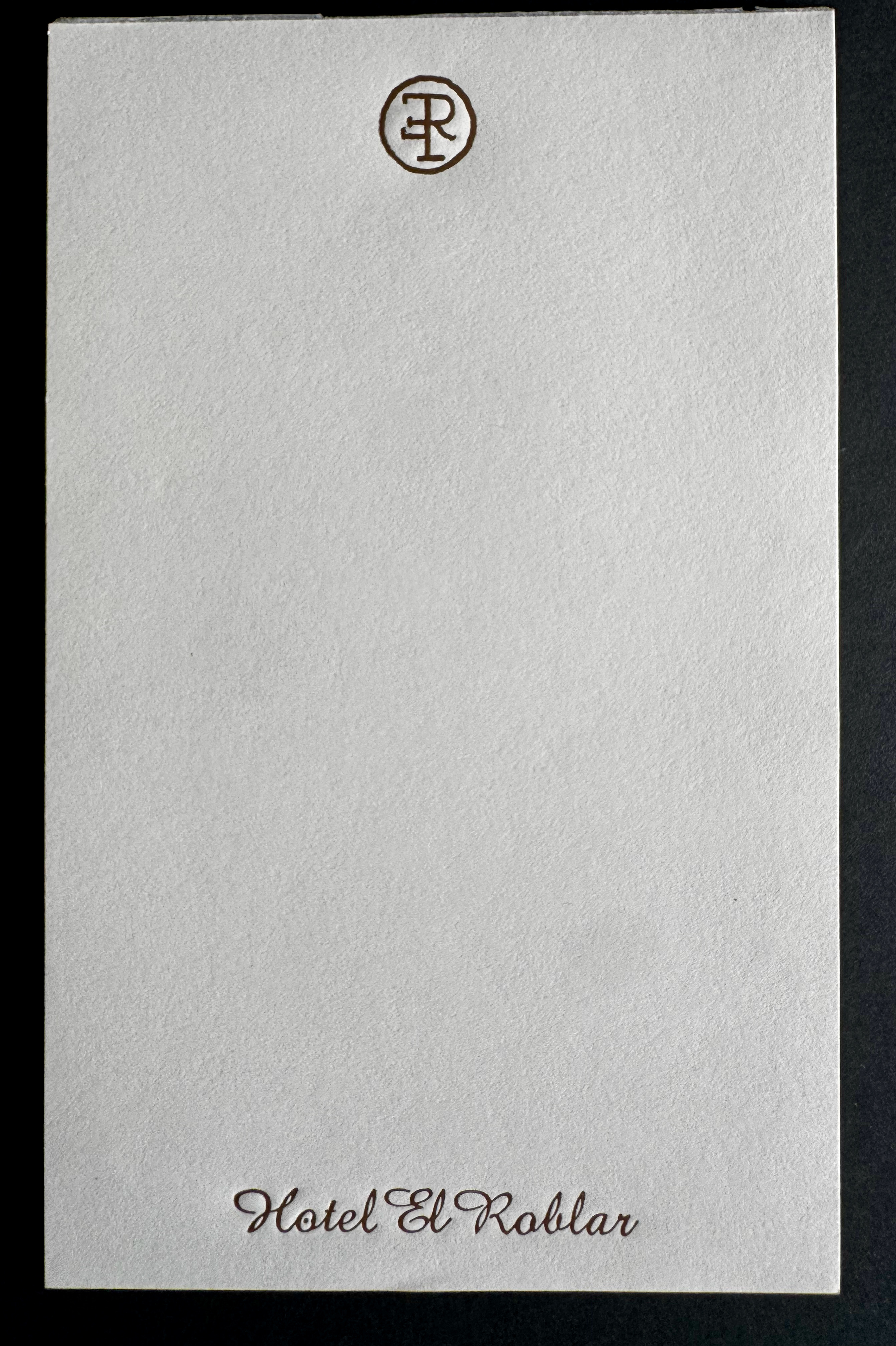 Hotel El Roblar stationery image 7