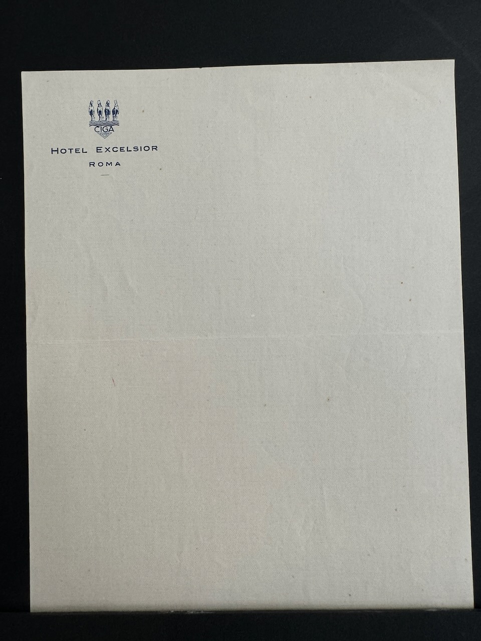 HOTEL EXCELSIOR ROMe stationery image 2