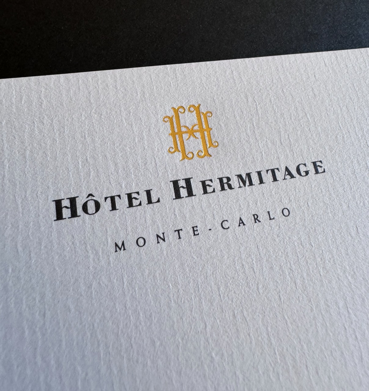 Hotel Hermitage Monte Carlo stationery image 1