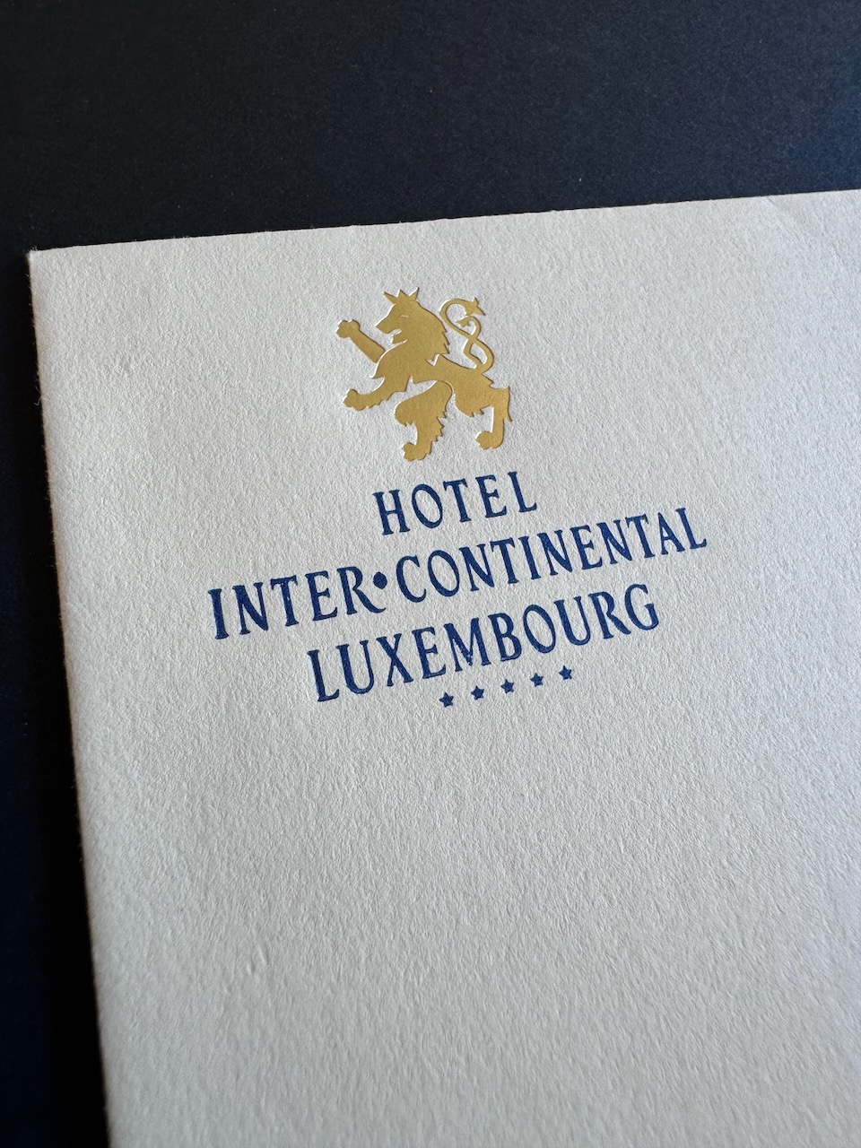 HOTEL INTERCONTINENTAL LUXEMBOURG stationery image 1