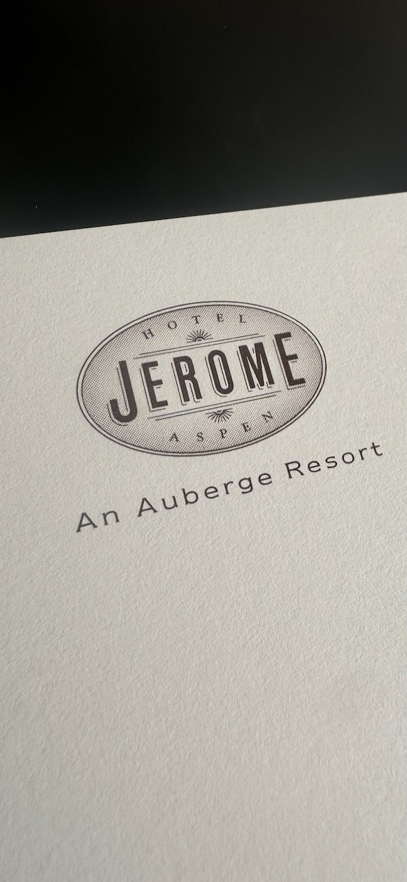 Hotel Jerome Aspen stationery image 1
