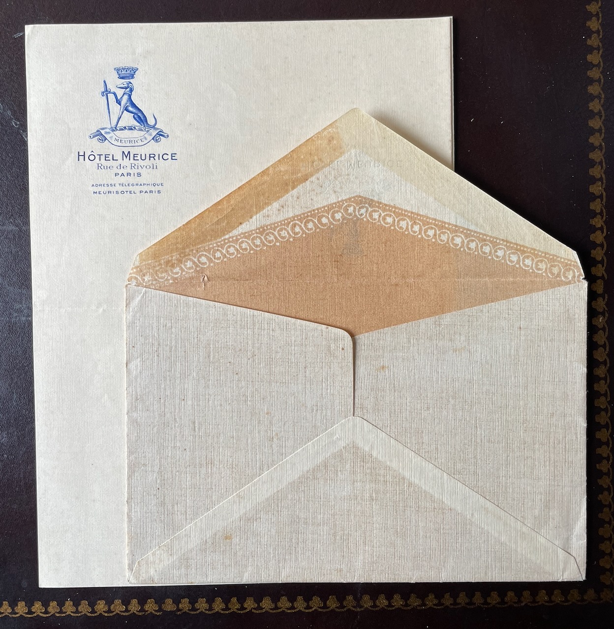 Hotel Meurice Paris stationery image 2