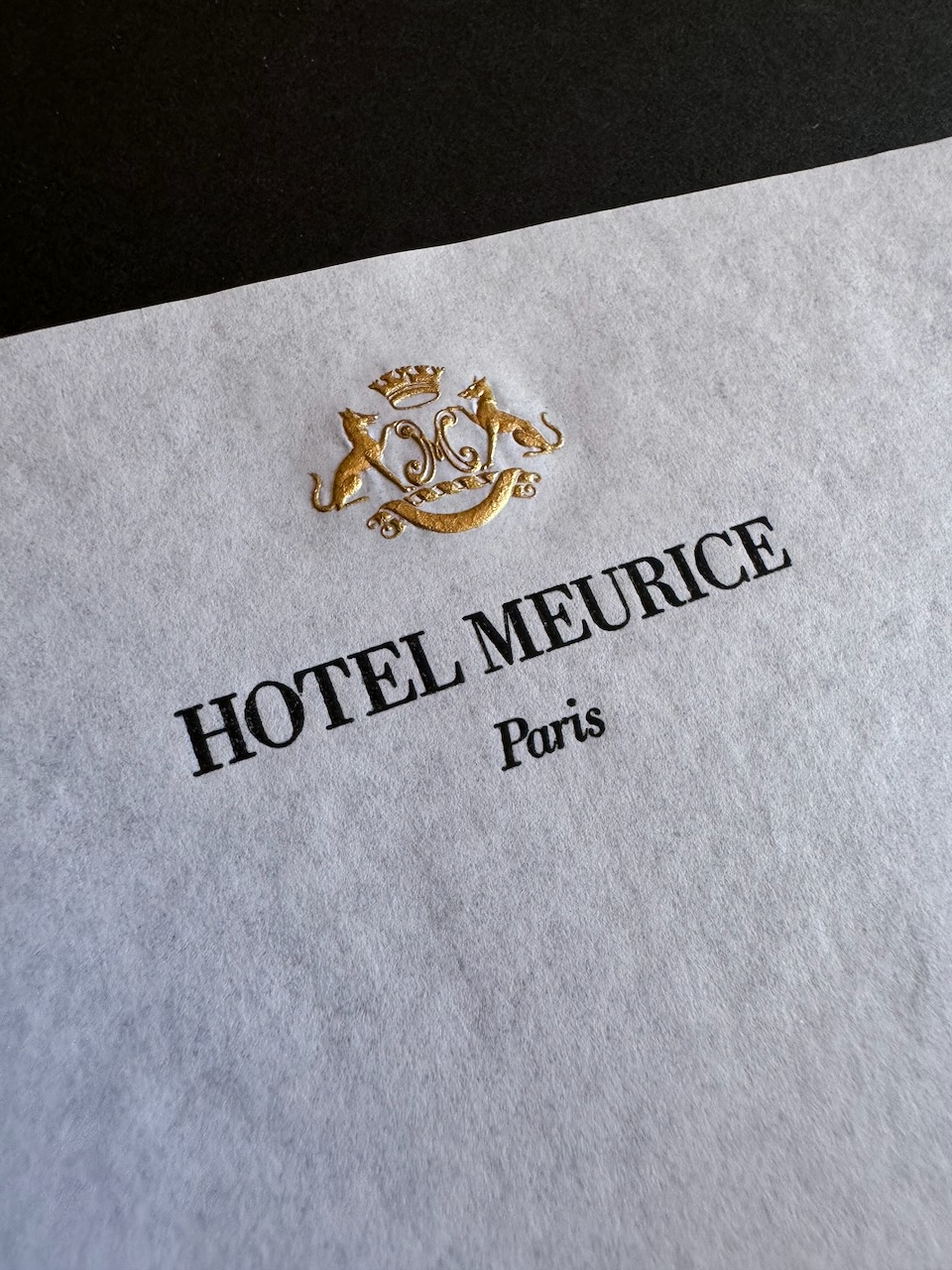 Hotel Meurice Paris stationery image 5
