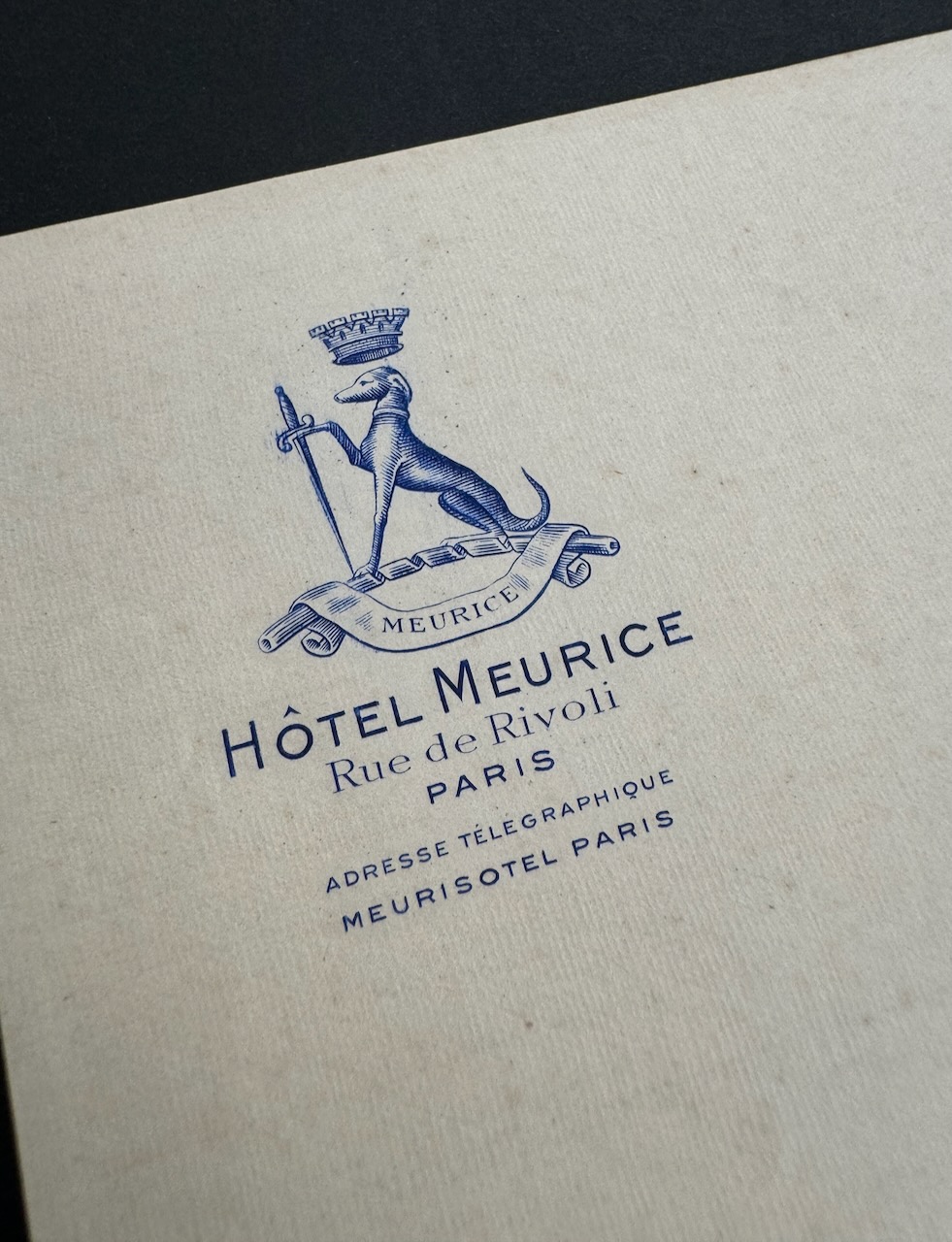 Hotel Meurice Paris stationery image 8
