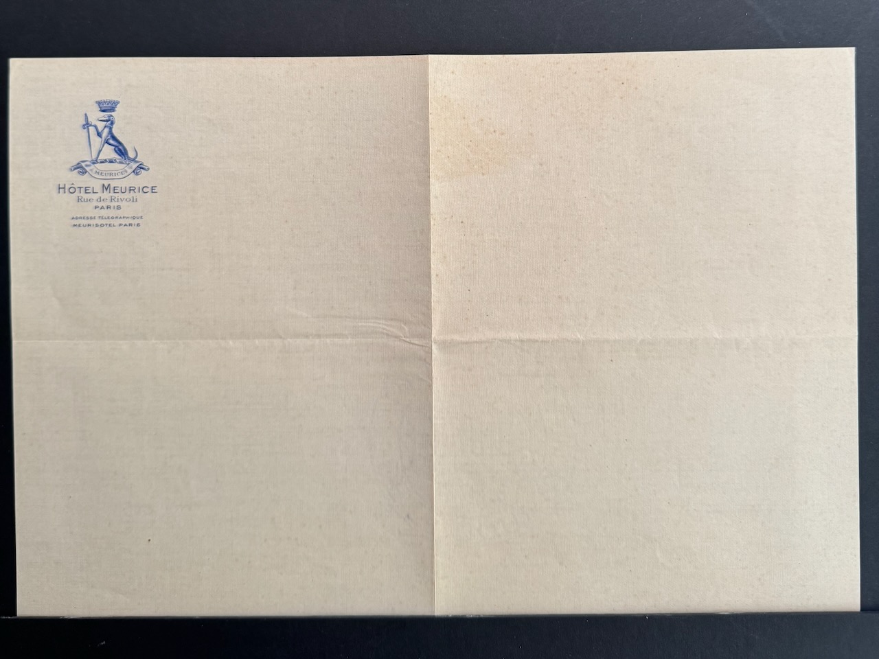 Hotel Meurice Paris stationery image 9