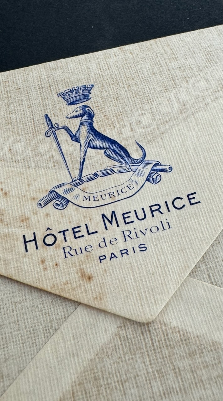 Hotel Meurice Paris stationery image 10
