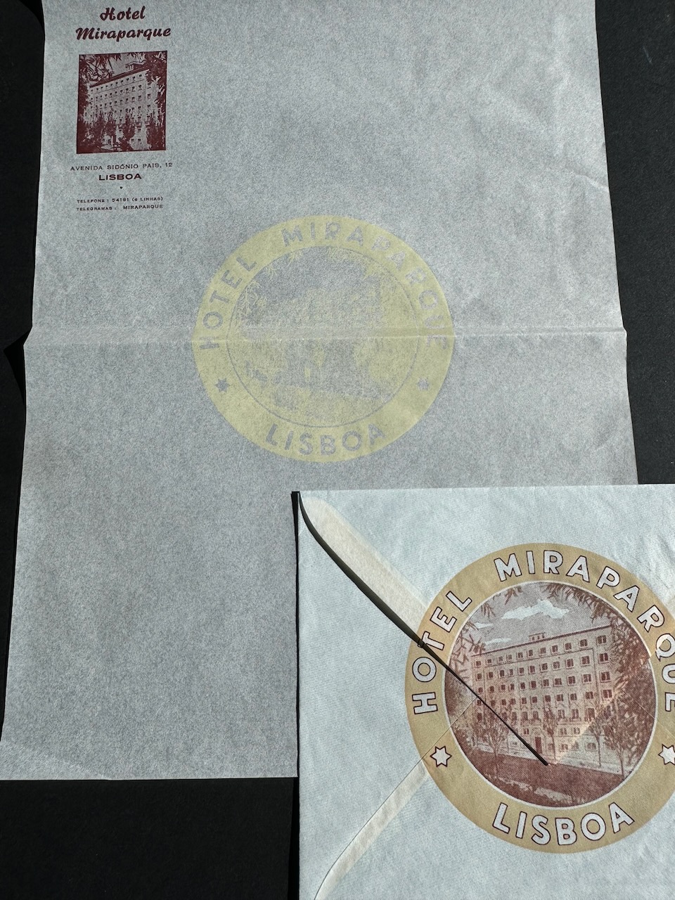 Hotel Miraparque Lisbon stationery image 1