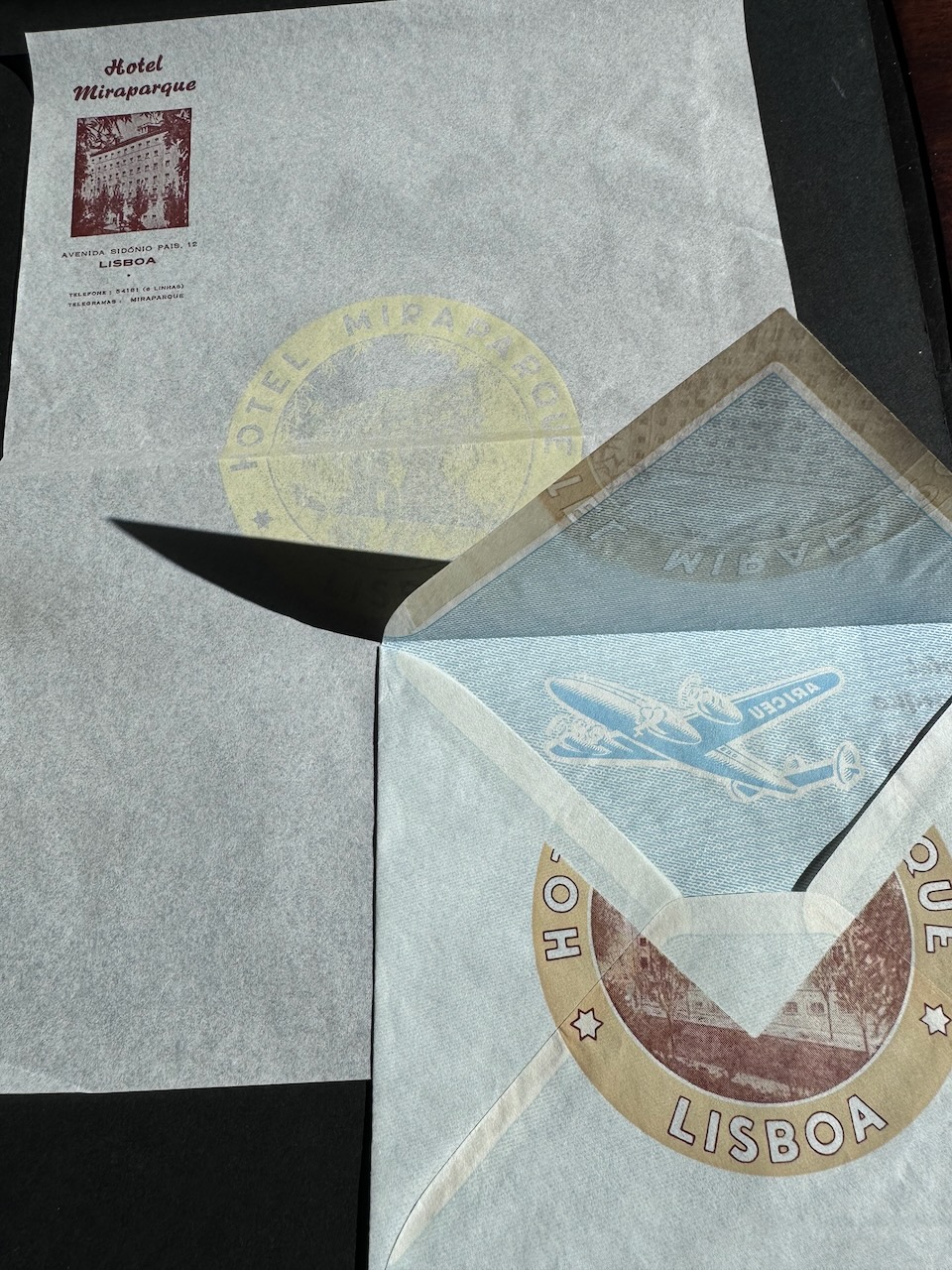 Hotel Miraparque Lisbon stationery image 2