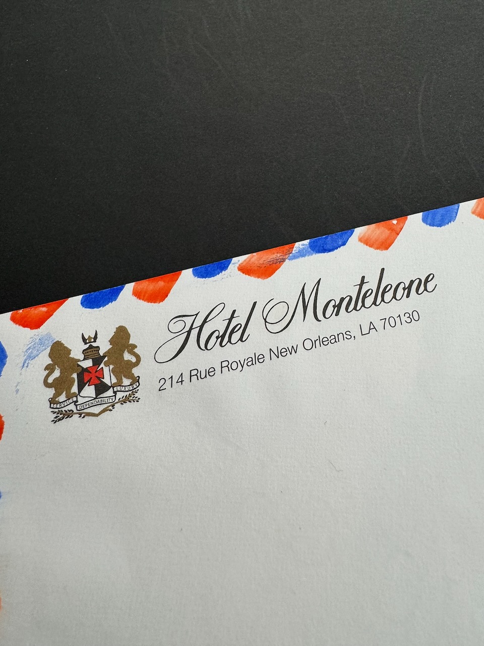 Hotel Monteleone New Orleans stationery image 1