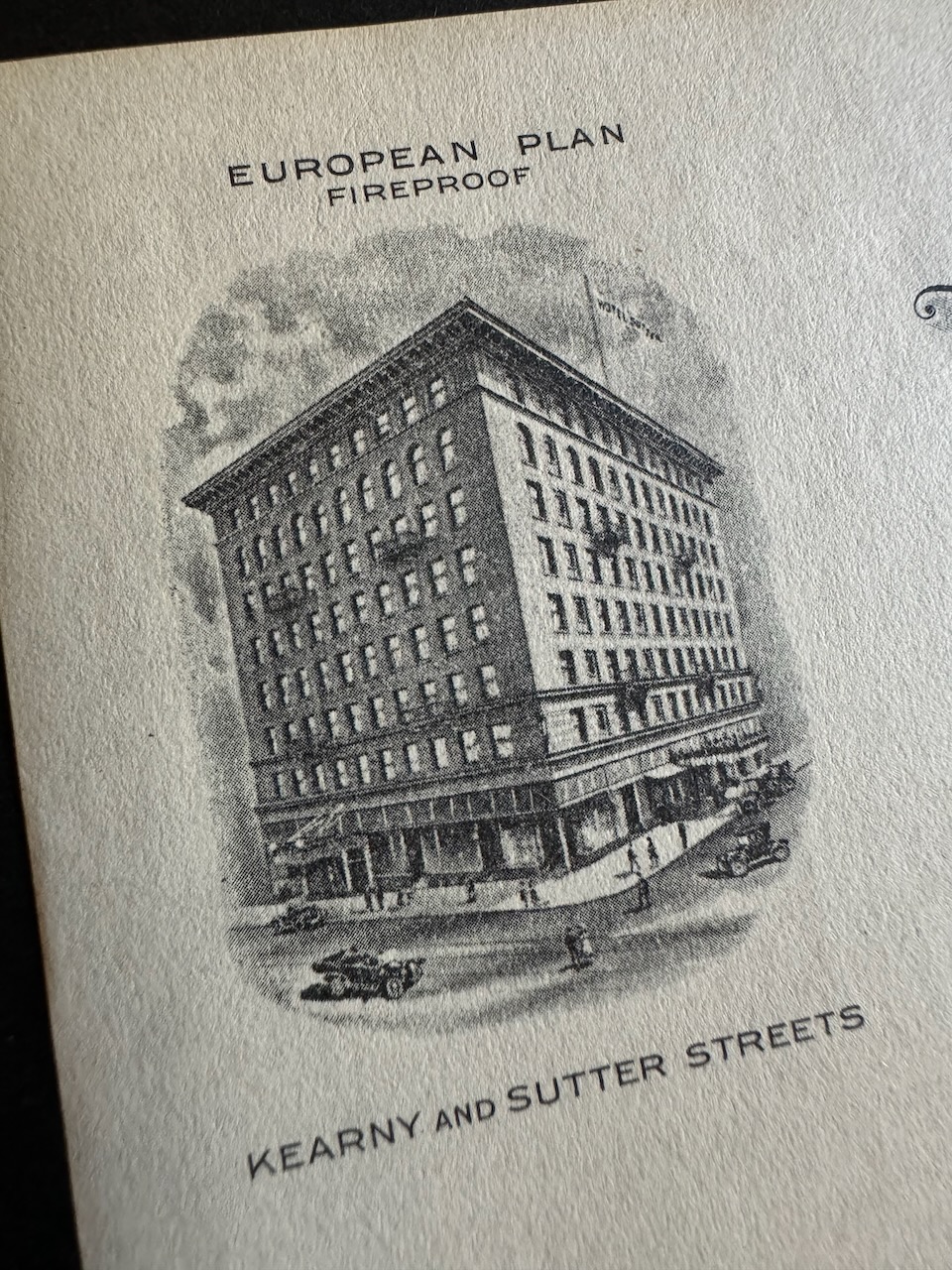 Hotel Sutter San Francisco stationery image 3