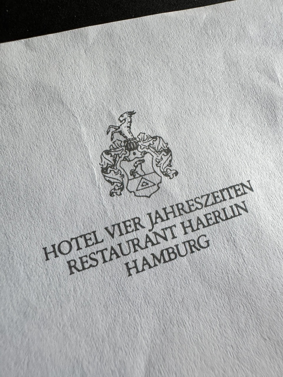 Hotel Vier Jahreszeiten Hamburg stationery image 1
