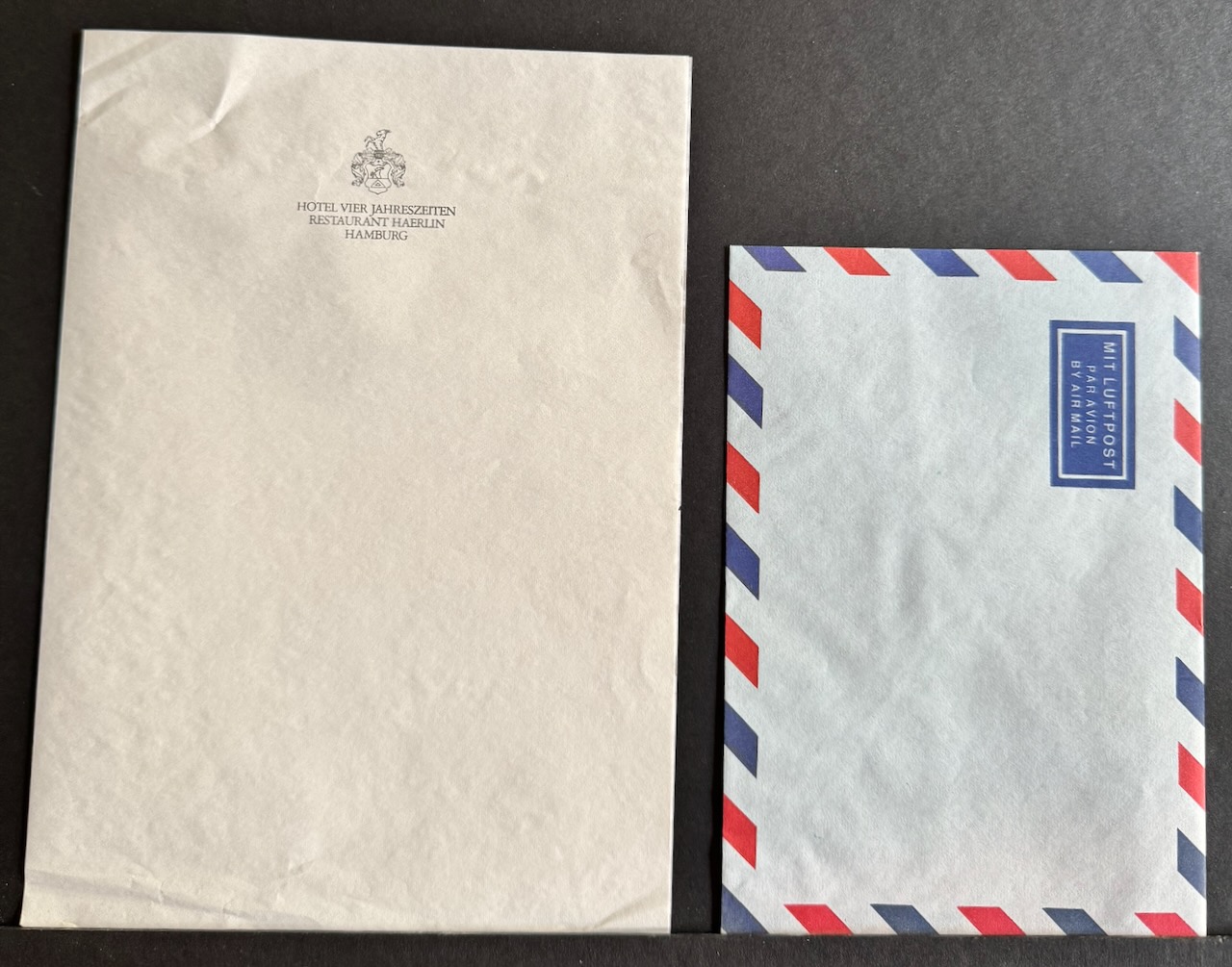 Hotel Vier Jahreszeiten Hamburg stationery image 9