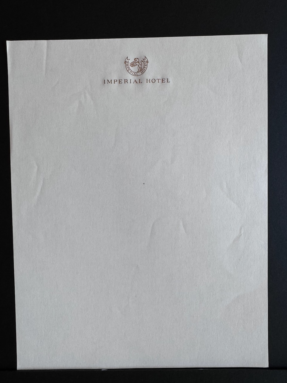 IMPERIAL HOTEL stationery image 2